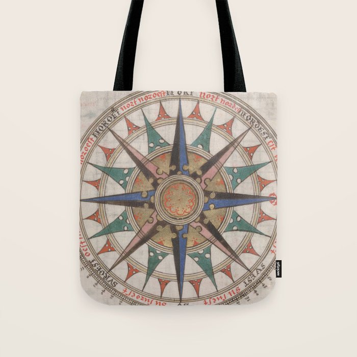 Historical Nautical Compass (1543) Tote Bag
