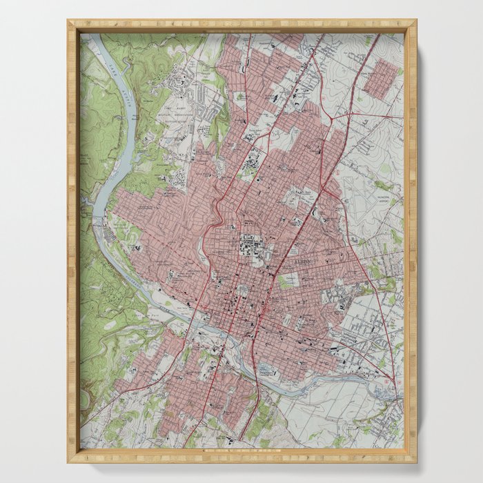 Vintage Map Of Austin Texas (1955) Serving Tray