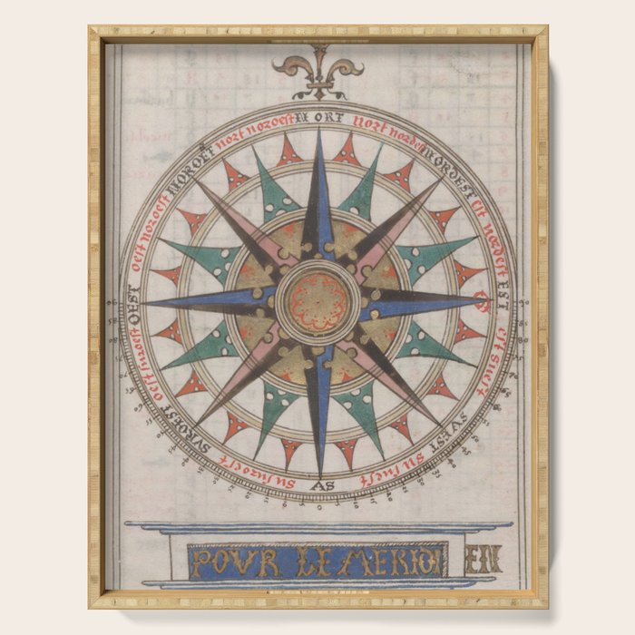 Historical Nautical Compass (1543) Serving Tray