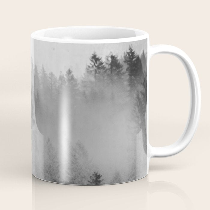 Black And White Forest Abstract Coffee Mug