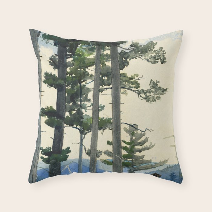 Winslow Homer - Old Settlers,1892 Throw Pillow