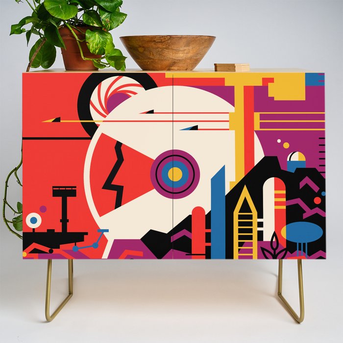 Nasa Retro Space Travel Poster #9 Mars Credenza