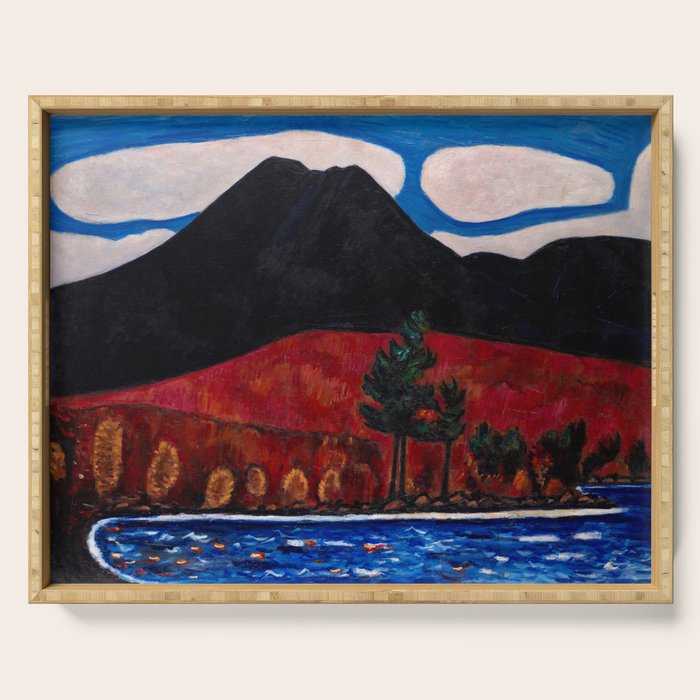 Mt. Katahdin, Autumn #2  By Marsden Hartley Serving Tray