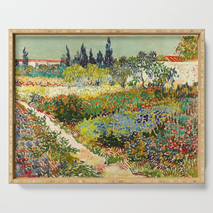 Vincent Van Gogh - Garden At Arles Serving Tray