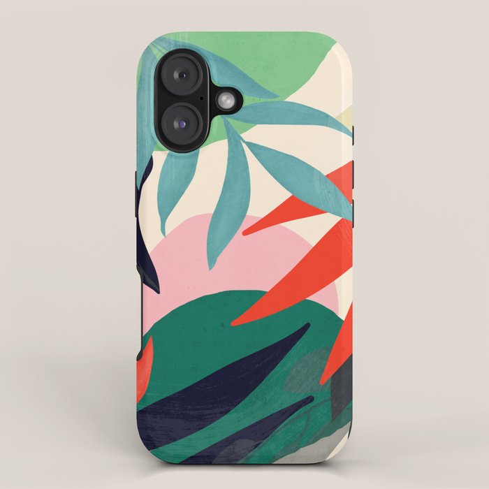 Abstract Art Tropical Leaves 42 Iphone Case
