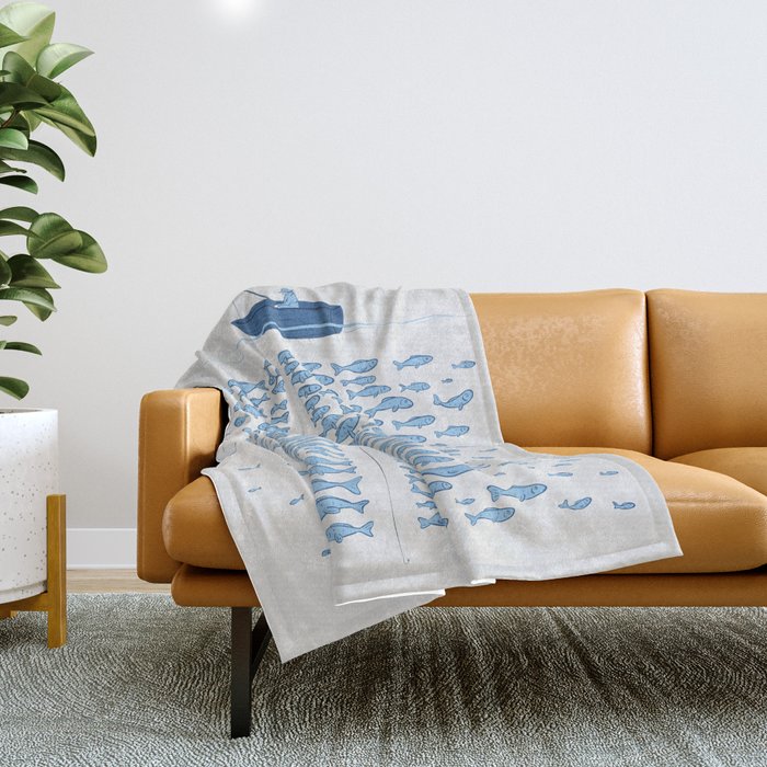 217 Finicky Fish (Plenty Of Fish In The Sea) Throw Blanket