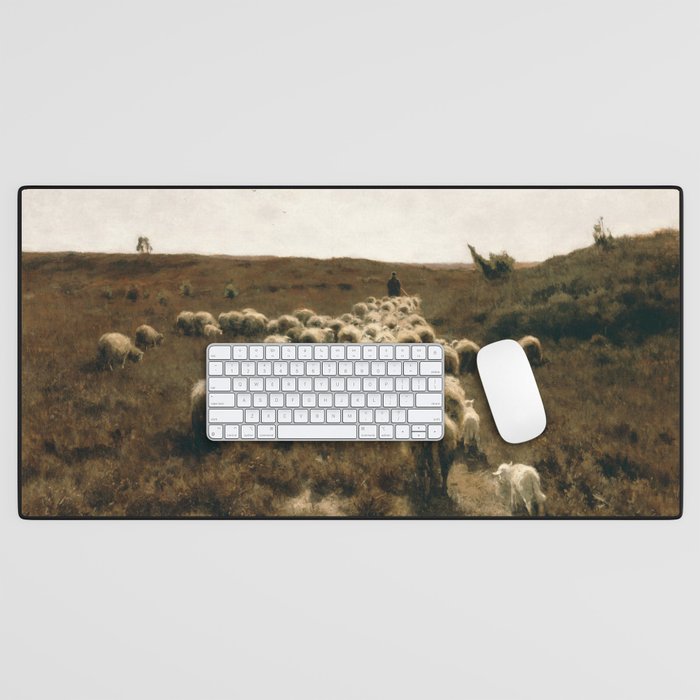 The Return Of The Flock, Laren By Anton Mauve Desk Mat