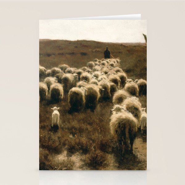 The Return Of The Flock, Laren By Anton Mauve Stationery Card