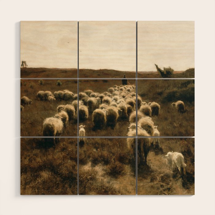 The Return Of The Flock, Laren By Anton Mauve Wood Wall Art