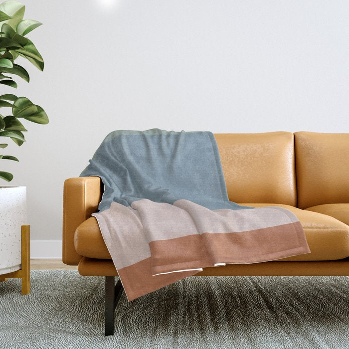 Contemporary Color Block Xi Throw Blanket