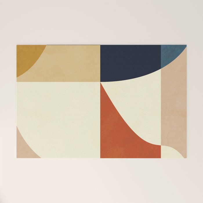 Mid Century Abstract Shapes Fall Winter 14 Welcome Mat