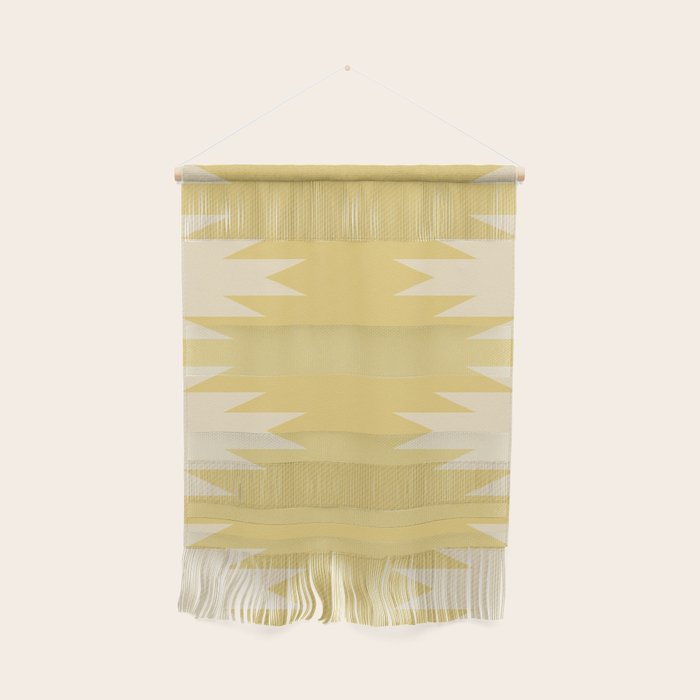 Geometric Southwestern Minimalism - Bright Golden Yellow Wall Hanging