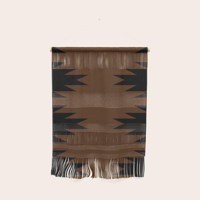 Geometric Southwestern Minimalism - Earthy Burnt Orange Wall Hanging