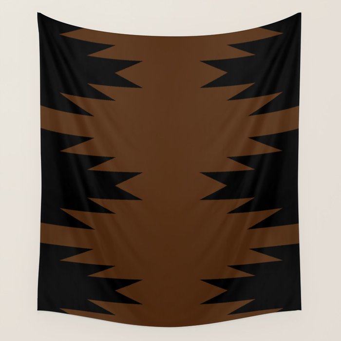 Geometric Southwestern Minimalism - Earthy Burnt Orange Wall Tapestry