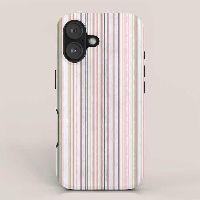 Vintage Pastel Striped Pattern Soft Aesthetic  Iphone Case