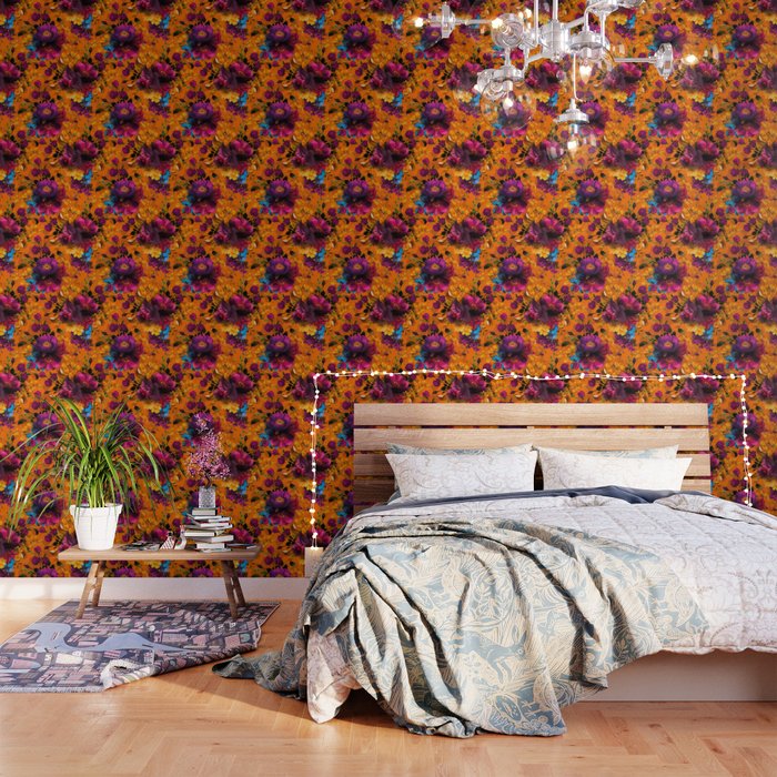 Vintage & Shabby Chic - Midnight Tropical Garden Wallpaper