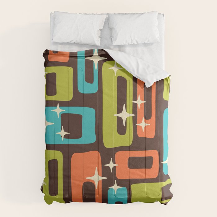 Retro Mid Century Modern Abstract Pattern 632 Comforter