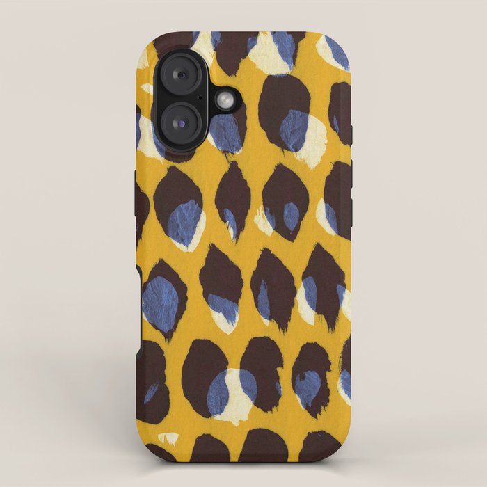 Pure Strokes #1 / Yellow & Blue Pattern Iphone Case