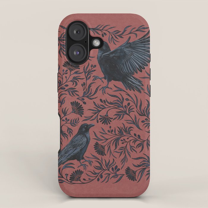 Raven Branch In Rust And Mineral Dust Iphone Case