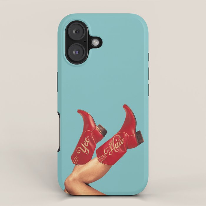 These Boots - Yee Haw Cherry Red N Blue Iphone Case
