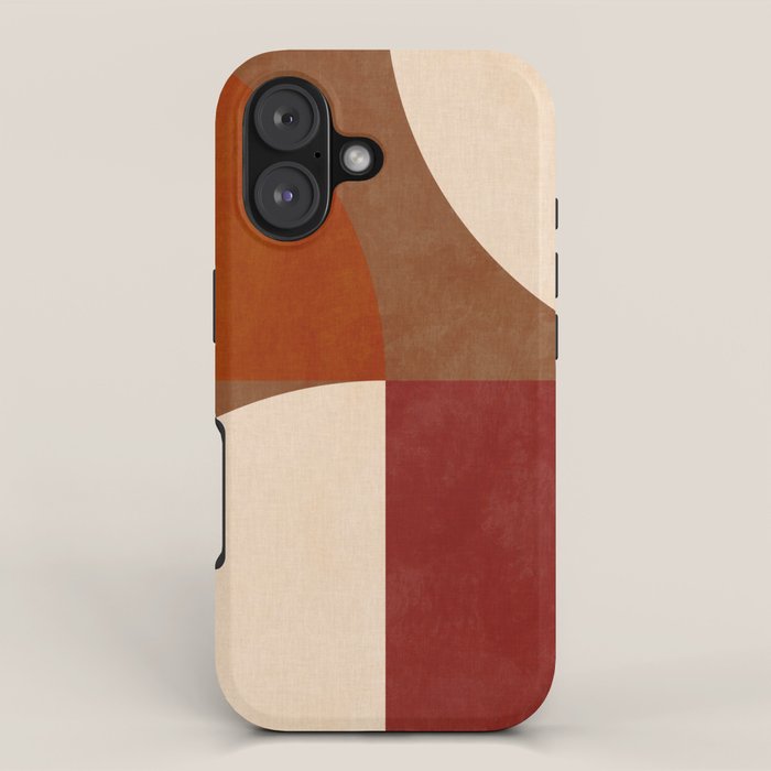 Abstract Retro Shapes Earthy 13 Iphone Case