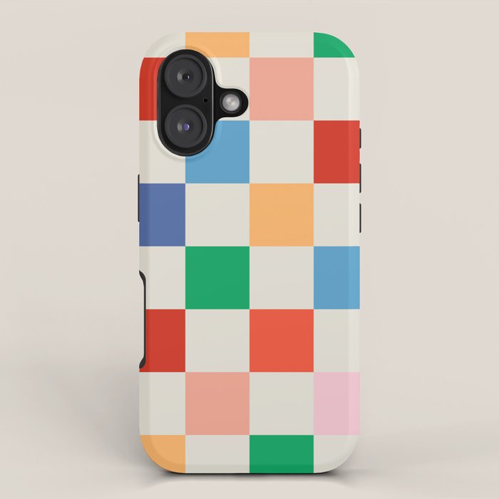 Colorful Checkered Pattern: A Vibrant And Playful Design Iphone Case
