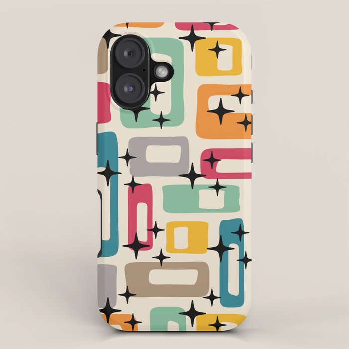 Retro Mid Century Modern Abstract Iphone Case