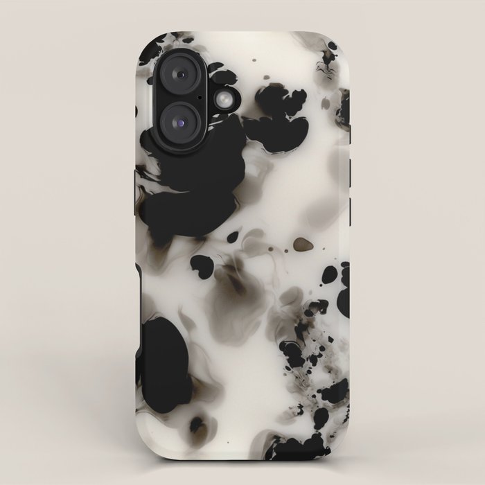 Black And White Tortoiseshell Abstract Elegant Iphone Case