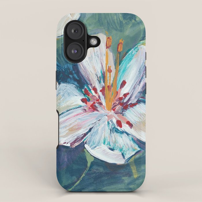 Painted Lily: An Abstract Floral Design By Alyssa Hamilton Art Iphone Case