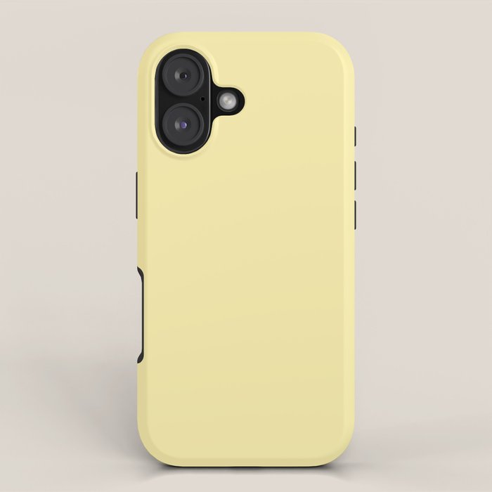 Butter Yellow Pale Soft Pastel Solid Iphone Case