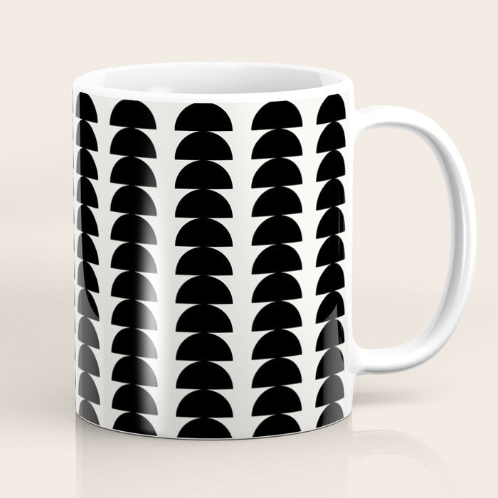 Maude Pattern - Black And White Coffee Mug