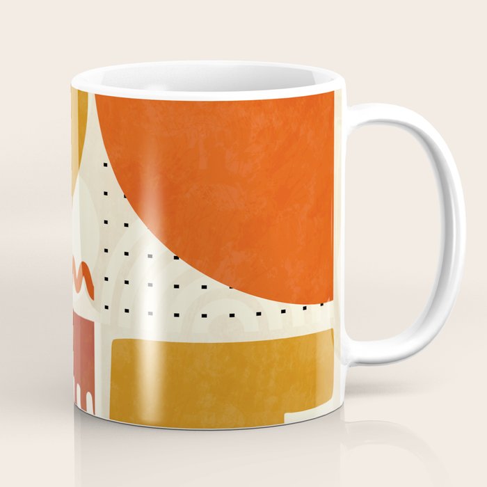 Mid Century Shapes Geometric Abstract Color 2 Coffee Mug