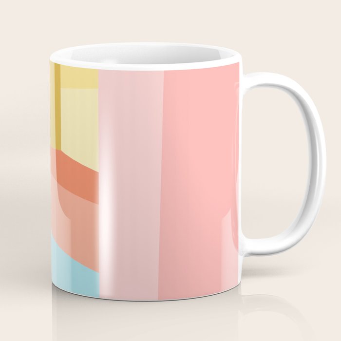 Abstract Geometry Steps In Beachy Pastels Coffee Mug