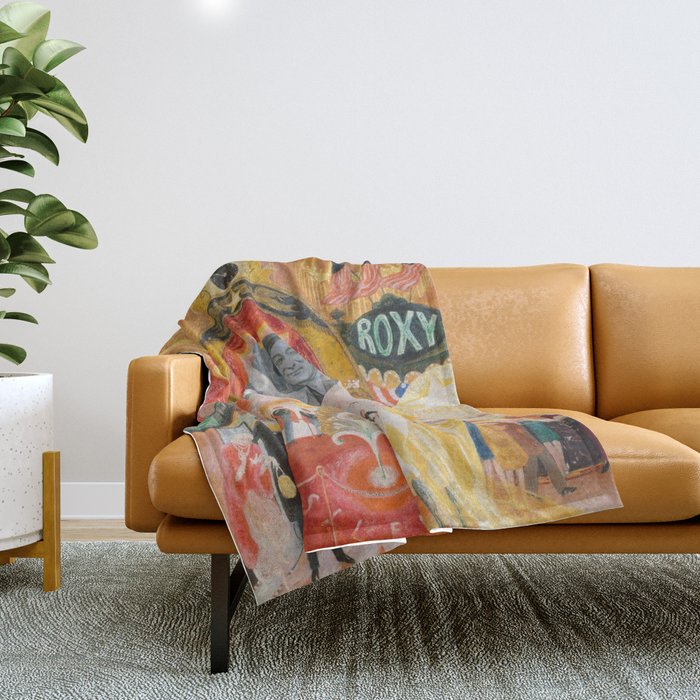 Florine Stettheimer "The Cathedrals Of Broadway" Throw Blanket