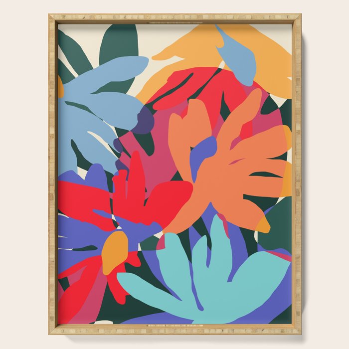 Where Flowers Blossom, So Does Hope. #Painting #Abstract Serving Tray