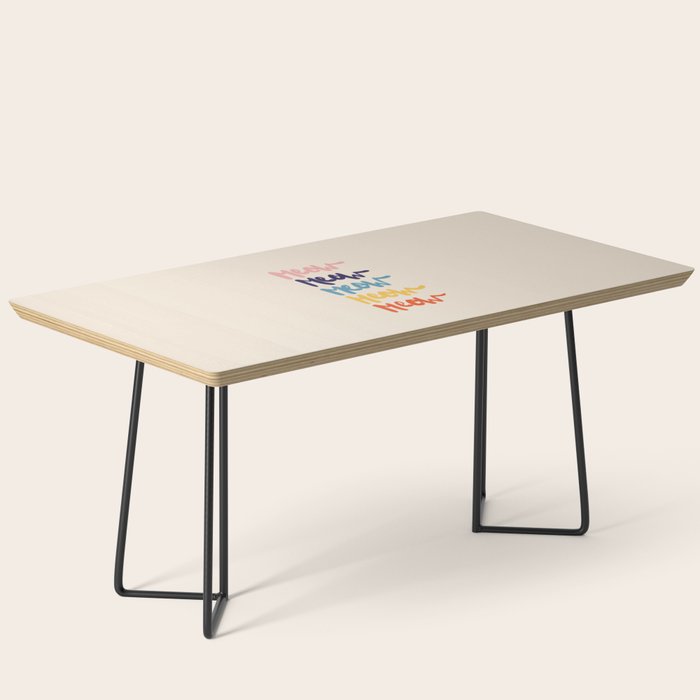 Meow Meow Says The Cat - Typography Coffee Table