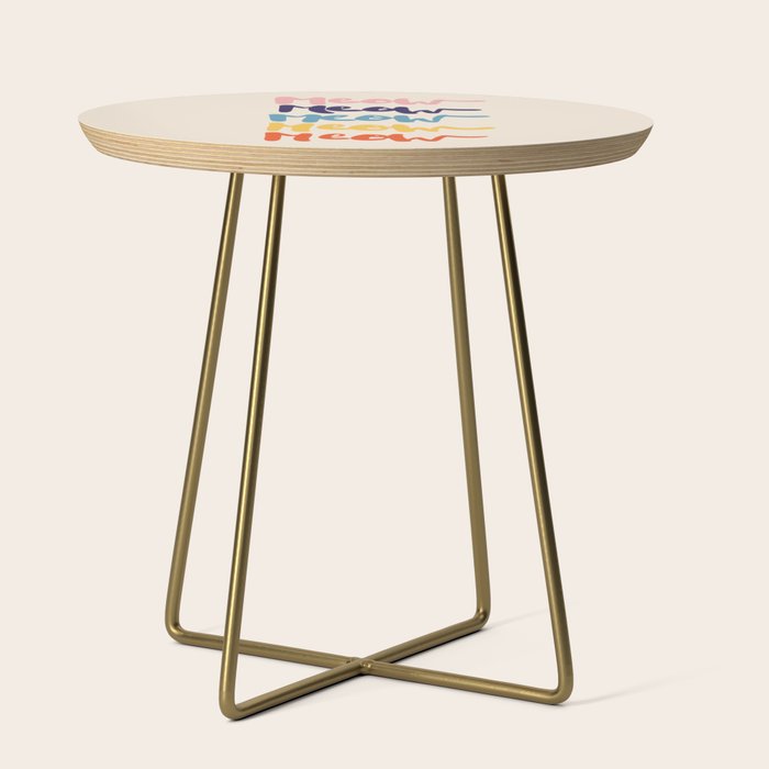 Meow Meow Says The Cat - Typography Side Table