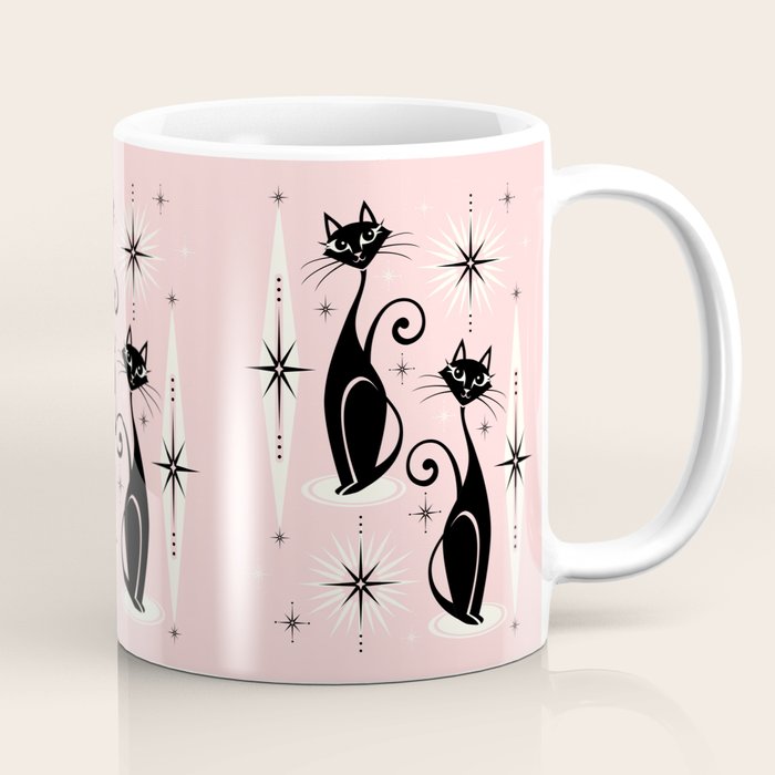 Mid Century Meow Retro Atomic Cats ©Studioxtine Coffee Mug