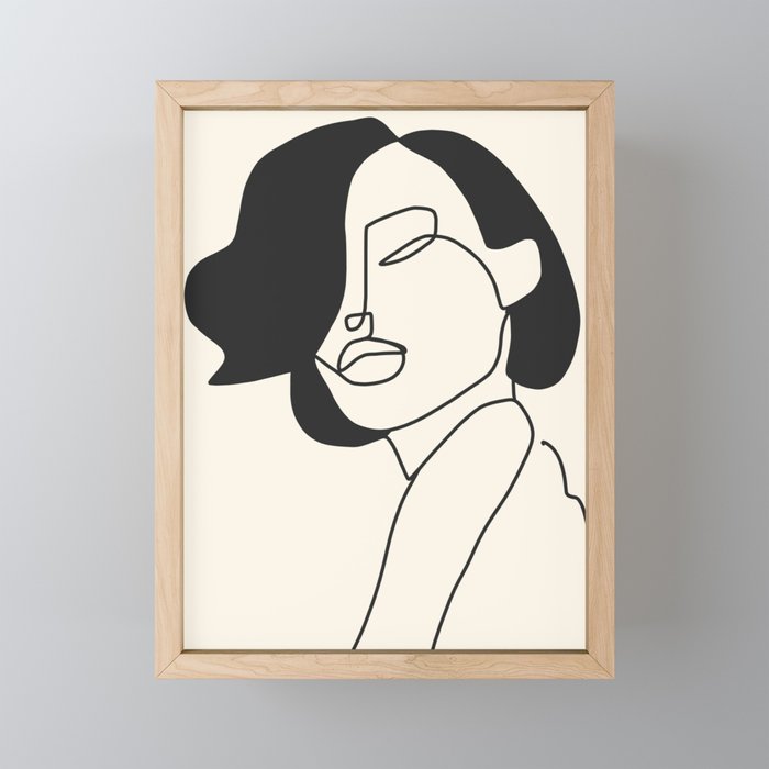 Drawing Female Face Portrait Ii Mini Art Print