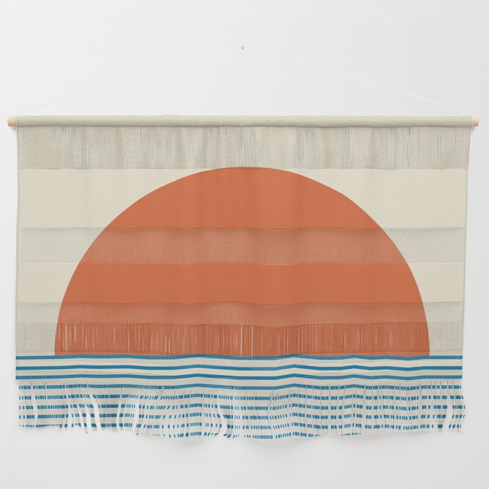 Sunrise Sunset Iv - Orange Blue Wall Hanging