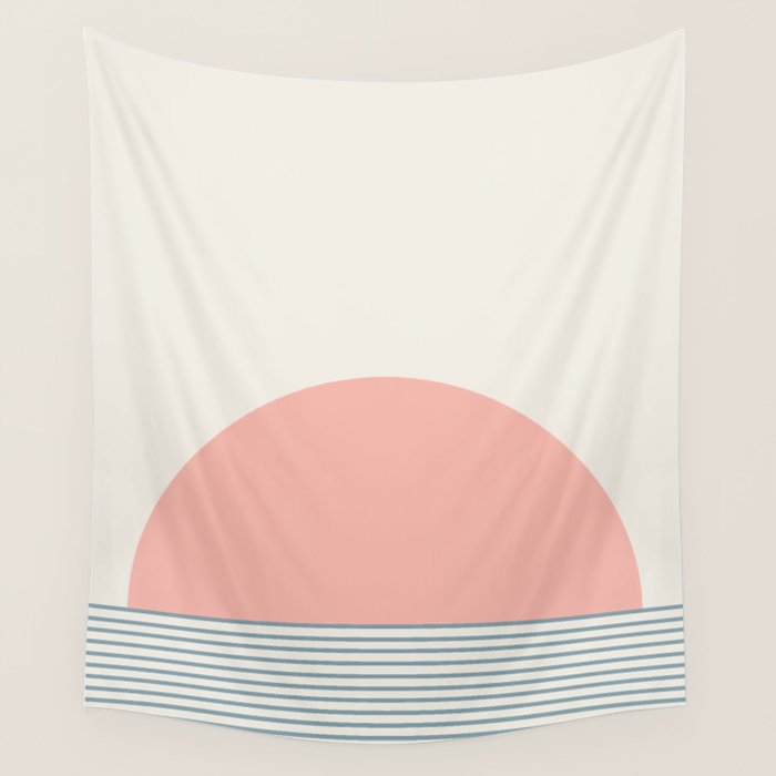 Sunrise Sunset V - Pink Blue Wall Tapestry