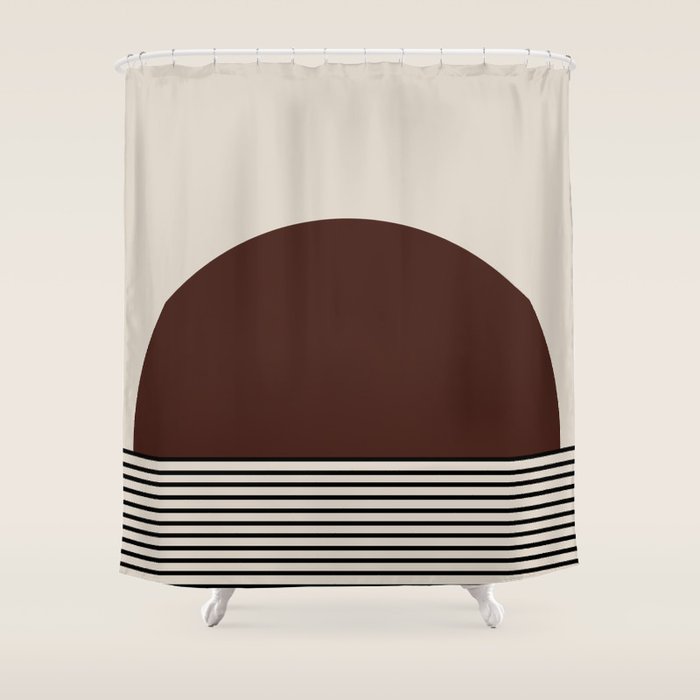 Sunrise Sunset Iii - Deep Red Shower Curtain