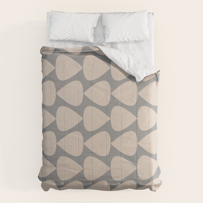 Plectrum Pattern In Putty And Gray Comforter