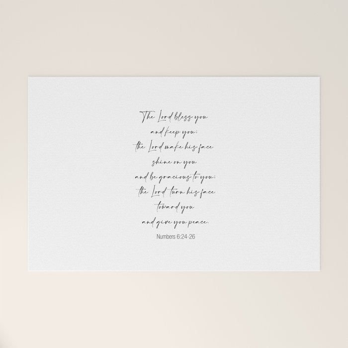 The Lord Bless You  - Numbers 6:24-26 Welcome Mat