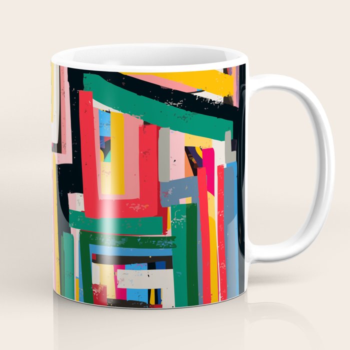 Neo Cubism Abstract Art Pattern Mystic Coffee Mug