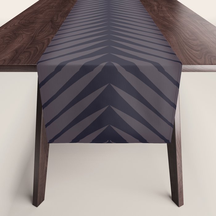 Palm Leaf Pattern - Midnight Table Runner