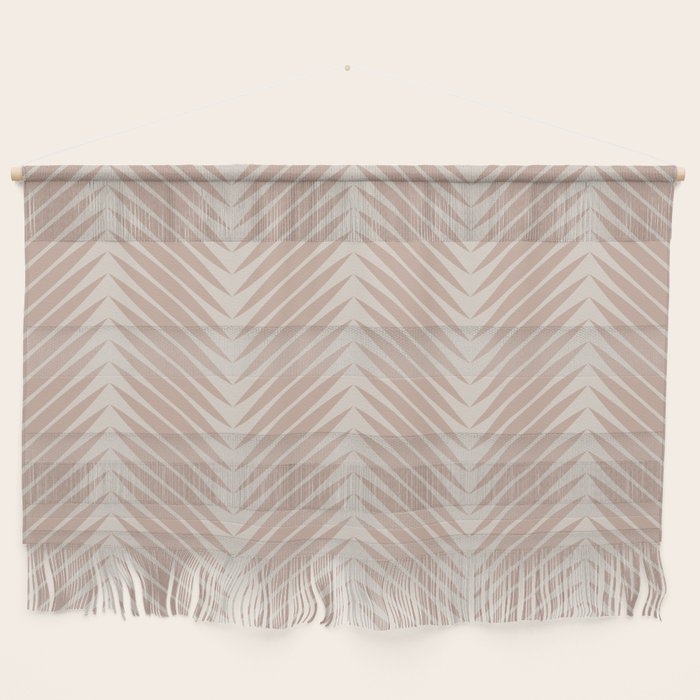 Palm Leaf Pattern - Neutral Beige Wall Hanging