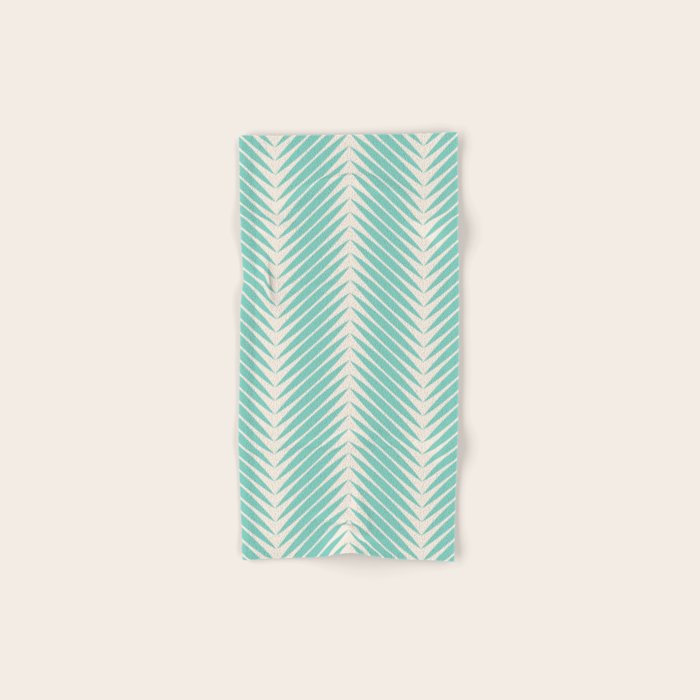 Palm Leaf Pattern - Turquoise Bath Towel