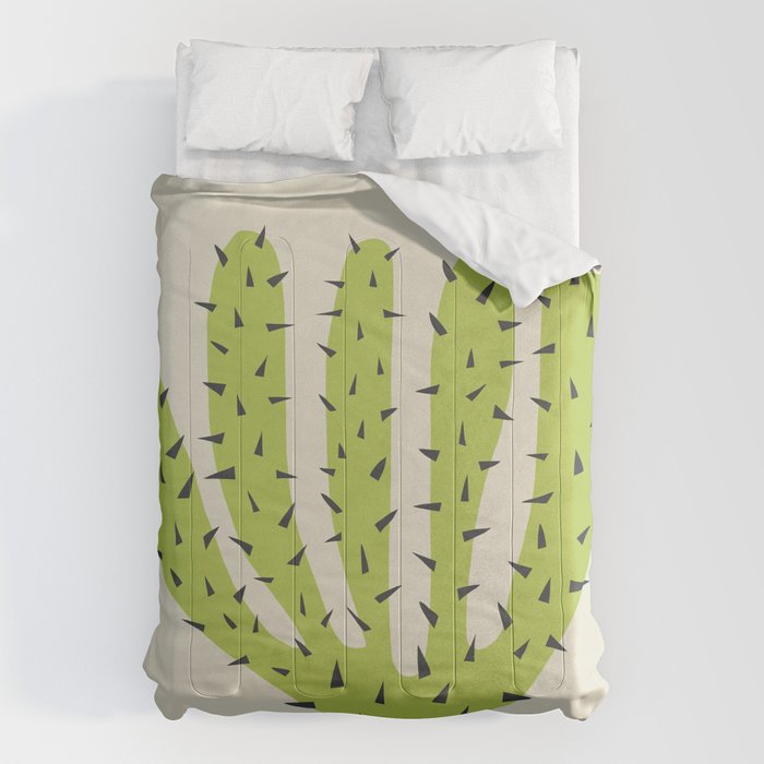Matisse Inspired Light Green Shape Comforter