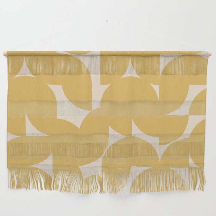 Contemporary Geometric Shapes - Orange Wall Hanging